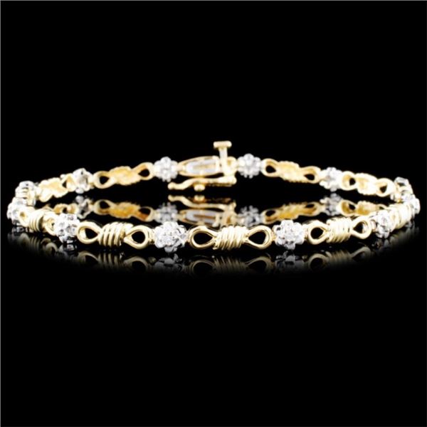 14K Gold 0.25ctw Diamond Bracelet