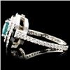 Image 3 : 14K Gold 1.23ct Tourmaline & 0.63ctw Diamond Ring