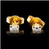Image 1 : 14K Gold 0.18ctw Diamond Earrings