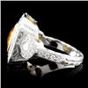 Image 3 : 18K TT Gold 2.50ct Citrine & 0.90ctw Diamond Ring