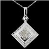 Image 1 : 18K White Gold 1.03ctw  Fancy Diamond Pendant