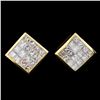 Image 1 : 18K Yellow Gold 2.82ct Diamond Earrings