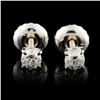 Image 1 : 14K Gold 0.19ctw Diamond Earrings