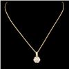 Image 2 : 14K Gold 0.44ctw Diamond Pendant