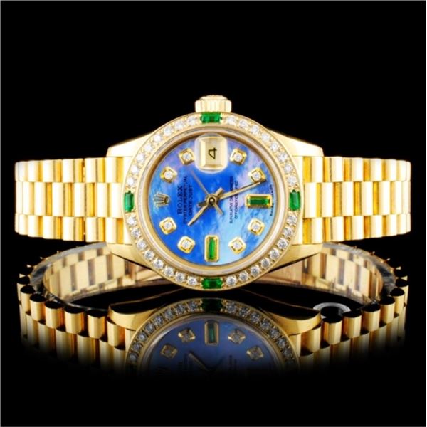 Rolex DateJust 18K YG Diamond 26MM Wristwatch