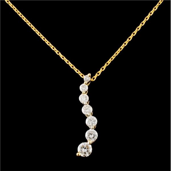 14K Gold 0.28ctw Diamond Pendant