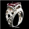 Image 2 : 14K Gold 4.84ct Tourmaline & 0.25ctw Diamond Ring