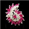 Image 1 : 14K Gold 1.92ct Ruby & 0.35ctw Diamond Ring