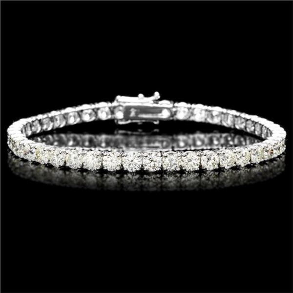 18k White Gold 10.00ct Diamond Tennis Bracelet