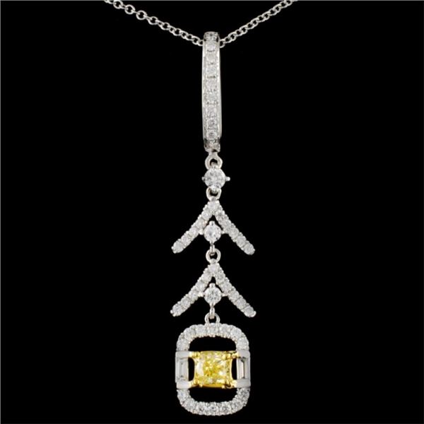 18K Gold 0.71ctw Fancy Diamond Pendant