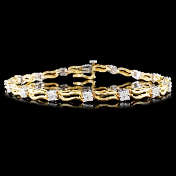 14K Gold 1.00ctw Diamond Bracelet