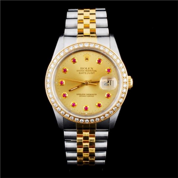 Rolex DateJust YG/SS Diamond 36mm Watch