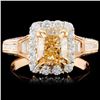 Image 1 : 18K Gold 2.26ctw Fancy Rose Diamond Ring