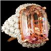 Image 3 : 14K Gold 20.02ct Tourmaline & 2.88ctw Diamond Ring