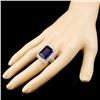 Image 3 : 18K Gold 15.40ct Amethyst & 1.10ctw Diamond Ring