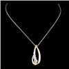 Image 2 : 14K Gold 0.58ctw Diamond Pendant