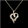 Image 1 : 14K Gold 0.38ctw Diamond Pendant