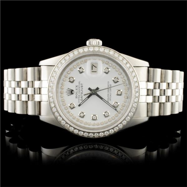 Rolex DateJust Diamond 36MM Wristwatch