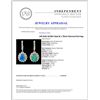 Image 3 : 14K Gold 10.00ct Opal & 1.70ctw Diamond Earrings