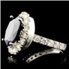 Image 4 : 14K Gold 8.00ct Sapphire & 2.00ctw Diamond Ring