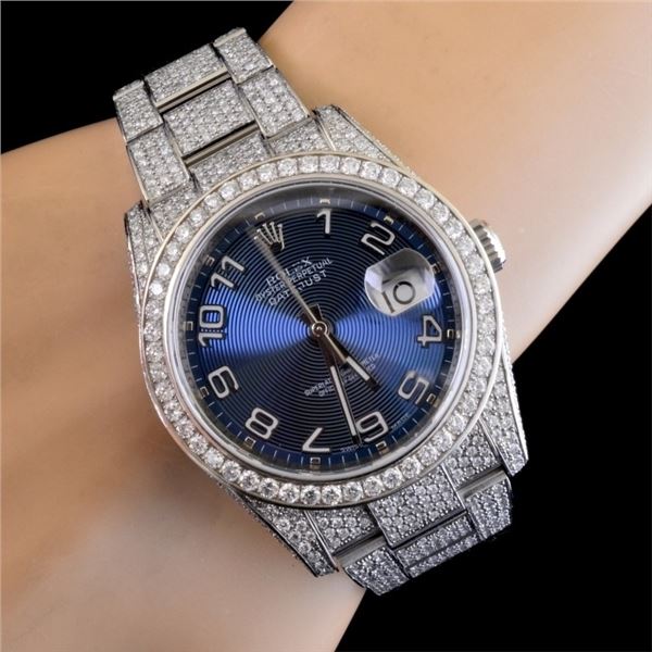 Rolex DateJust 12.95ctw Full Bust Diamond Watch