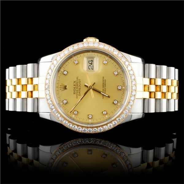 Rolex DateJust Diamond 36MM Wristwatch