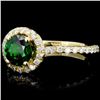 Image 2 : 14K Gold 3.00ct Tourmaline & 0.75ctw Diamond Ring