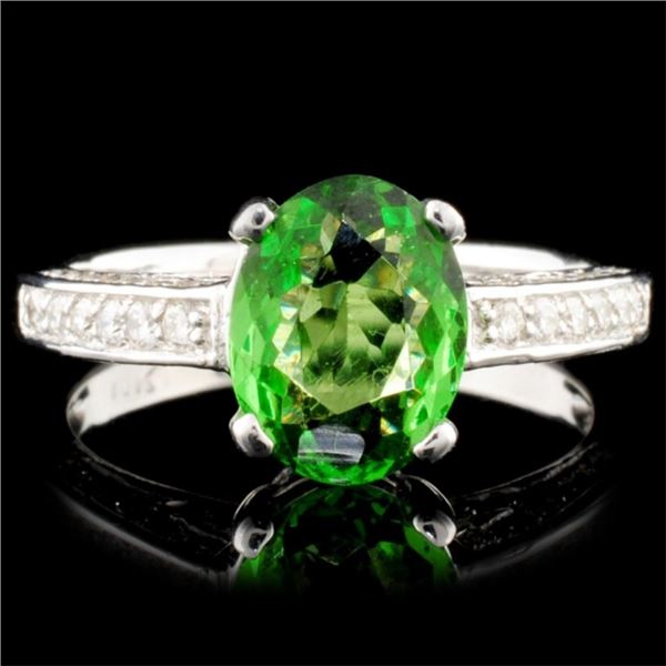 14K Gold 1.74ct Tsavorite & 0.45ctw Diamond Ring