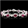 Image 1 : 18K Gold 6.25ctw Ruby & 2.60ctw Diamond Bracelet