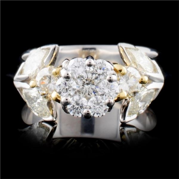 18K TT Gold 1.36ctw Diamond Ring