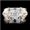 Image 1 : 18K TT Gold 1.36ctw Diamond Ring