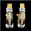 Image 1 : 18K TT 0.50ct Diamond Earrings