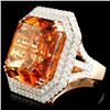 Image 2 : 18K Gold 30.21ct Tourmaline & 1.89ctw Diamond Ring