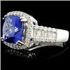 Image 2 : 18K Gold 4.05ct Tanzanite & 1.05ct Diamond Ring