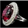 Image 3 : 18K Gold 31.86ct Tourmaline & 2.28ct Diamond Ring