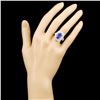 Image 4 : 18K Gold 4.22ct Tanzanite & 1.24ctw Diamond Ring