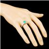 Image 3 : 18K Gold 1.10ct Emerald & 1.24ctw Diamond Ring