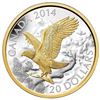 Image 1 : 2014 $20 Perched Bald Eagle - Pure Silver Coin