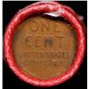 Image 3 : Mixed small cents 1c orig shotgun roll, 1943-d Steel Cent, Wheat Cent other end, Coca Cola Wrapper.