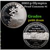Image 1 : Proof 2002-p Olympics Modern Commem Dollar $1 Grades GEM++ Proof Deep Cameo