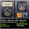 Image 1 : Proof 1986-s Statue Of Liberty Modern Commem Half Dollar 50c Graded GEM++ Proof Deep Cameo By USCG