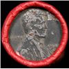 Image 2 : Mixed small cents 1c orig shotgun roll, 1929-p Lincoln Cent, Wheat Cent other end, Coca Cola Wrapper