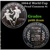 Image 1 : Proof 1994-d World Cup Modern Commem Dollar $1 Grades GEM++ Proof Deep Cameo