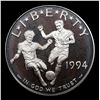 Image 2 : Proof 1994-d World Cup Modern Commem Dollar $1 Grades GEM++ Proof Deep Cameo