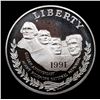 Image 2 : Proof 1991-p Mount Rushmore Modern Commem Dollar $1 Grades GEM++ Proof Deep Cameo