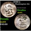 Image 1 : 1946-s Washington Quarter 25c Grades GEM Unc