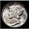 Image 2 : 1944-p Mercury Dime 10c Grades GEM++ Unc