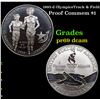 Image 1 : Proof 1995-d OlympicsTrack & Field Modern Commem Dollar $1 Grades GEM++ Proof Deep Cameo