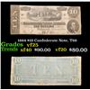 Image 1 : 1864 $10 Confederate Note, T68 Grades vf+