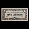 Image 2 : 1942 Philippines (Japanese WWII Occupation) 5 Centavos Banknote P#_103 Grades Select CU